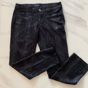 7 Seven black snakeskin knit pants. Size 10